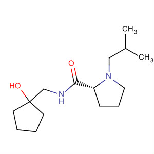 869680-86-4  2-Pyrrolidinecarboxamide,N-[(1-hydroxycyclopentyl)methyl]-1-(2-methylpropyl)-, (2R)-