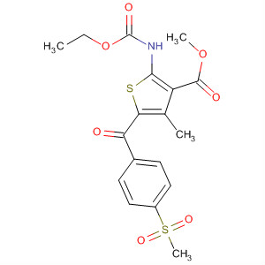 869748-77-6  3-Thiophenecarboxylic acid,2-[(ethoxycarbonyl)amino]-4-methyl-5-[4-(methylsulfonyl)benzoyl]-,methyl ester