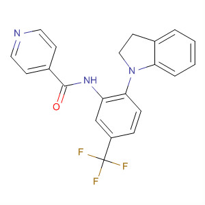 858362-22-8  4-Pyridinecarboxamide,N-[2-(2,3-dihydro-1H-indol-1-yl)-5-(trifluoromethyl)phenyl]-