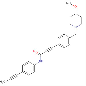 858676-67-2  2-Propynamide,3-[4-[(4-methoxy-1-piperidinyl)methyl]phenyl]-N-[4-(1-propynyl)phenyl]-