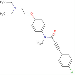 858678-01-0  2-Propynamide,3-(4-chlorophenyl)-N-[4-[2-(diethylamino)ethoxy]phenyl]-N-methyl-