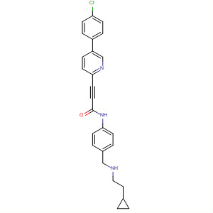 858678-39-4  2-Propynamide,3-[5-(4-chlorophenyl)-2-pyridinyl]-N-[4-[[(cyclopropylmethyl)methylamino]methyl]phenyl]-