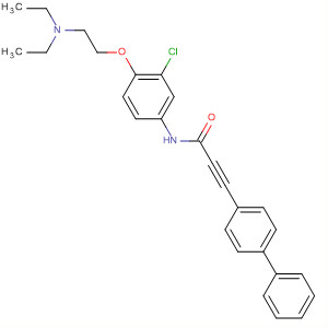 858678-72-5  2-Propynamide,3-[1,1'-biphenyl]-4-yl-N-[3-chloro-4-[2-(diethylamino)ethoxy]phenyl]-