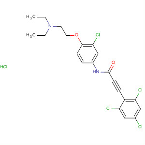 858678-73-6  2-Propynamide,N-[3-chloro-4-[2-(diethylamino)ethoxy]phenyl]-3-(2,4,6-trichlorophenyl)-,monohydrochloride