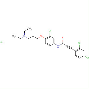 858678-76-9  2-Propynamide,N-[3-chloro-4-[3-(diethylamino)propoxy]phenyl]-3-(2,4-dichlorophenyl)-,monohydrochloride