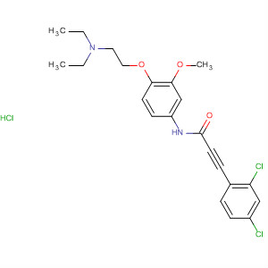 858678-78-1  2-Propynamide,3-(2,4-dichlorophenyl)-N-[4-[2-(diethylamino)ethoxy]-3-methoxyphenyl]-,monohydrochloride