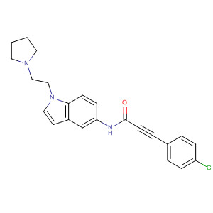 858678-80-5  2-Propynamide,3-(4-chlorophenyl)-N-[1-[2-(1-pyrrolidinyl)ethyl]-1H-indol-5-yl]-