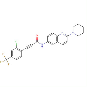 858679-37-5  2-Propynamide,3-[2-chloro-4-(trifluoromethyl)phenyl]-N-[2-(1-piperidinyl)-6-quinolinyl]-