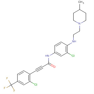 858679-71-7  2-Propynamide,N-[3-chloro-4-[[2-(4-methyl-1-piperidinyl)ethyl]amino]phenyl]-3-[2-chloro-4-(trifluoromethyl)phenyl]-