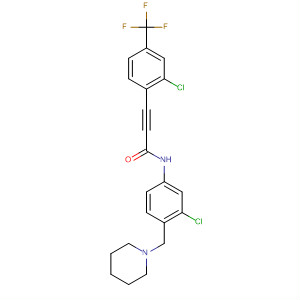 858679-78-4  2-Propynamide,N-[3-chloro-4-(1-piperidinylmethyl)phenyl]-3-[2-chloro-4-(trifluoromethyl)phenyl]-