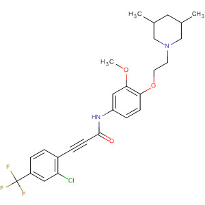 858679-96-6  2-Propynamide,3-[2-chloro-4-(trifluoromethyl)phenyl]-N-[4-[2-(3,5-dimethyl-1-piperidinyl)ethoxy]-3-methoxyphenyl]-