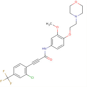 858680-03-2  2-Propynamide,3-[2-chloro-4-(trifluoromethyl)phenyl]-N-[3-methoxy-4-[2-(4-morpholinyl)ethoxy]phenyl]-