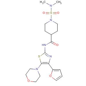 858974-73-9  4-Piperidinecarboxamide,1-[(dimethylamino)sulfonyl]-N-[4-(2-furanyl)-5-(4-morpholinyl)-2-thiazolyl]-
