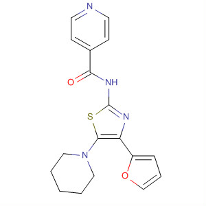 858974-87-5  4-Pyridinecarboxamide, N-[4-(2-furanyl)-5-(1-piperidinyl)-2-thiazolyl]-