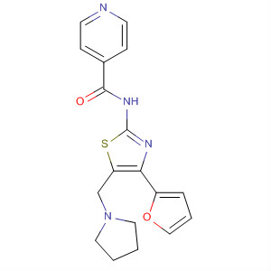 858975-03-8  4-Pyridinecarboxamide,N-[4-(2-furanyl)-5-(1-pyrrolidinylmethyl)-2-thiazolyl]-