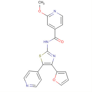 858975-20-9  4-Pyridinecarboxamide,N-[4-(2-furanyl)-5-(4-pyridinyl)-2-thiazolyl]-2-methoxy-
