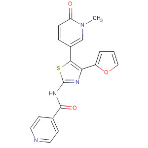 858975-40-3  4-Pyridinecarboxamide,N-[5-(1,6-dihydro-1-methyl-6-oxo-3-pyridinyl)-4-(2-furanyl)-2-thiazolyl]-