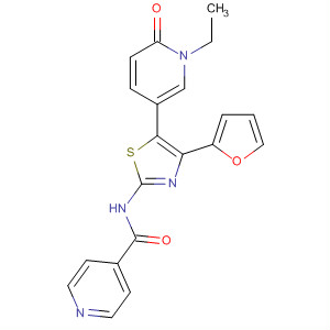 858975-41-4  4-Pyridinecarboxamide,N-[5-(1-ethyl-1,6-dihydro-6-oxo-3-pyridinyl)-4-(2-furanyl)-2-thiazolyl]-
