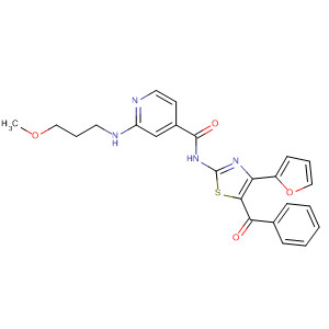 858975-59-4  4-Pyridinecarboxamide,N-[5-benzoyl-4-(2-furanyl)-2-thiazolyl]-2-[(2-methoxyethyl)methylamino]-