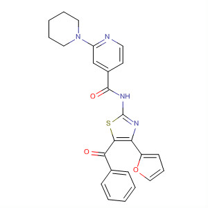 858975-60-7  4-Pyridinecarboxamide,N-[5-benzoyl-4-(2-furanyl)-2-thiazolyl]-2-(1-piperidinyl)-