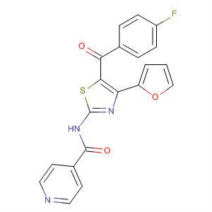 858975-84-5  4-Pyridinecarboxamide, N-[5-(4-fluorobenzoyl)-4-(2-furanyl)-2-thiazolyl]-