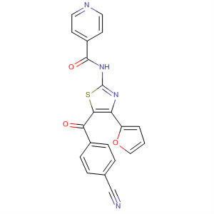 858975-98-1  4-Pyridinecarboxamide,N-[5-(4-cyanobenzoyl)-4-(2-furanyl)-2-thiazolyl]-