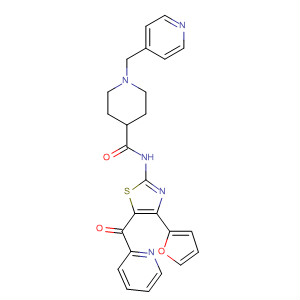 858976-12-2  4-Piperidinecarboxamide,N-[4-(2-furanyl)-5-(2-pyridinylcarbonyl)-2-thiazolyl]-1-(4-pyridinylmethyl)-
