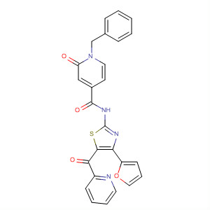858976-46-2  4-Pyridinecarboxamide,N-[4-(2-furanyl)-5-(2-pyridinylcarbonyl)-2-thiazolyl]-1,2-dihydro-2-oxo-1-(phenylmethyl)-