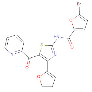858976-49-5  2-Furancarboxamide,5-bromo-N-[4-(2-furanyl)-5-(2-pyridinylcarbonyl)-2-thiazolyl]-