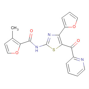 858976-51-9  2-Furancarboxamide,N-[4-(2-furanyl)-5-(2-pyridinylcarbonyl)-2-thiazolyl]-3-methyl-