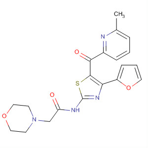 858977-03-4  4-Morpholineacetamide,N-[4-(2-furanyl)-5-[(6-methyl-2-pyridinyl)carbonyl]-2-thiazolyl]-