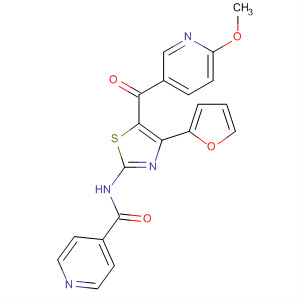 858977-35-2  4-Pyridinecarboxamide,N-[4-(2-furanyl)-5-[(6-methoxy-3-pyridinyl)carbonyl]-2-thiazolyl]-