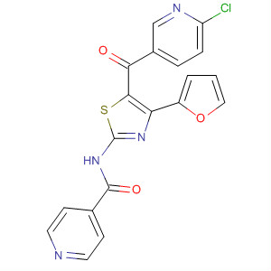 858977-38-5  4-Pyridinecarboxamide,N-[5-[(6-chloro-3-pyridinyl)carbonyl]-4-(2-furanyl)-2-thiazolyl]-