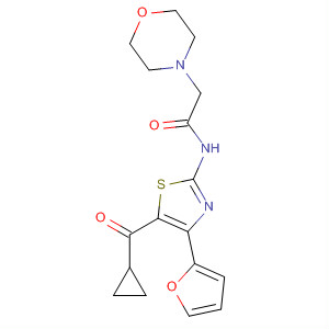 858978-58-2  4-Morpholineacetamide,N-[5-(cyclopropylcarbonyl)-4-(2-furanyl)-2-thiazolyl]-