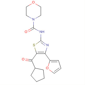 858978-72-0  4-Morpholinecarboxamide,N-[5-(cyclopentylcarbonyl)-4-(2-furanyl)-2-thiazolyl]-