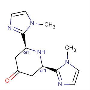 859172-48-8  4-Piperidinone, 2,6-bis(1-methyl-1H-imidazol-2-yl)-, (2R,6S)-rel- 859172-48-8  4-Piperidinone, 2,6-bis(1-methyl-1H-imidazol-2-yl)-, (2R,6S)-rel-