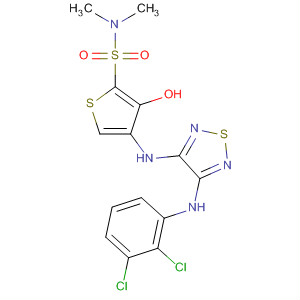 859835-37-3  2-Thiophenesulfonamide,4-[[4-[(2,3-dichlorophenyl)amino]-1,2,5-thiadiazol-3-yl]amino]-3-hydroxy-N,N-dimethyl-