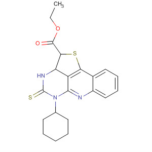 860454-50-8  3H-1-Thia-3,5,6-triazaaceanthrylene-2-carboxylic acid,5-cyclohexyl-4,5-dihydro-4-thioxo-, ethyl ester