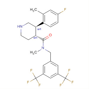 860500-78-3  4-Piperidinecarboxamide,N-[[3,5-bis(trifluoromethyl)phenyl]methyl]-3-(4-fluoro-2-methylphenyl)-N-methyl-, (3R,4R)-rel-