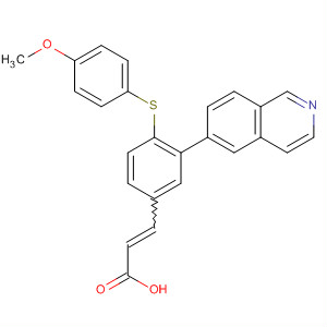 860634-83-9  2-Propenoic acid,3-[3-(6-isoquinolinyl)-4-[(4-methoxyphenyl)thio]phenyl]-