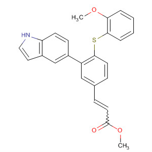 860634-84-0  2-Propenoic acid,3-[3-(1H-indol-5-yl)-4-[(2-methoxyphenyl)thio]phenyl]-, methyl ester