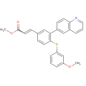 860634-96-4  2-Propenoic acid, 3-[4-[(3-methoxyphenyl)thio]-3-(6-quinolinyl)phenyl]-,methyl ester