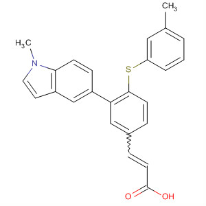 860635-05-8  2-Propenoic acid,3-[3-(1-methyl-1H-indol-5-yl)-4-[(3-methylphenyl)thio]phenyl]-