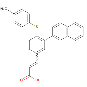 860635-11-6  2-Propenoic acid, 3-[4-[(4-methylphenyl)thio]-3-(2-naphthalenyl)phenyl]-