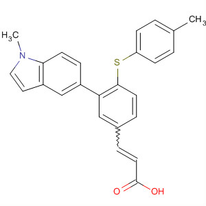 860635-15-0  2-Propenoic acid,3-[3-(1-methyl-1H-indol-5-yl)-4-[(4-methylphenyl)thio]phenyl]-