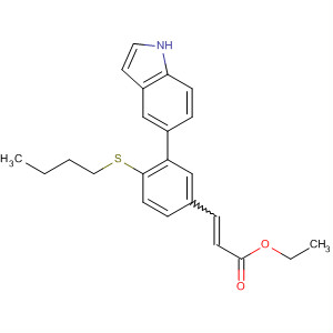 860635-54-7  2-Propenoic acid, 3-[4-(butylthio)-3-(1H-indol-5-yl)phenyl]-, ethyl ester