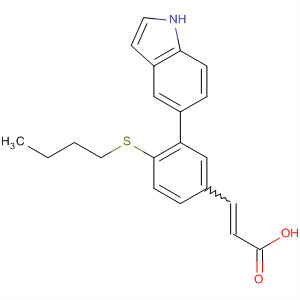 860635-55-8  2-Propenoic acid, 3-[4-(butylthio)-3-(1H-indol-5-yl)phenyl]-