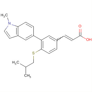 860635-62-7  2-Propenoic acid,3-[3-(1-methyl-1H-indol-5-yl)-4-[(2-methylpropyl)thio]phenyl]-