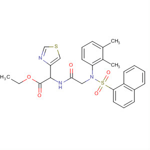 861248-15-9  4-Thiazoleacetic acid,2-[[[(2,3-dimethylphenyl)(1-naphthalenylsulfonyl)amino]acetyl]amino]-,ethyl ester