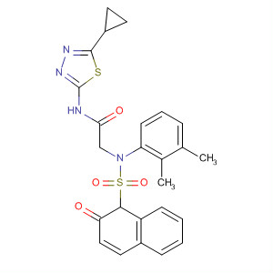 861248-20-6  Acetamide,N-(5-cyclopropyl-1,3,4-thiadiazol-2-yl)-2-[(2,3-dimethylphenyl)(1-naphthalenylsulfonyl)amino]-